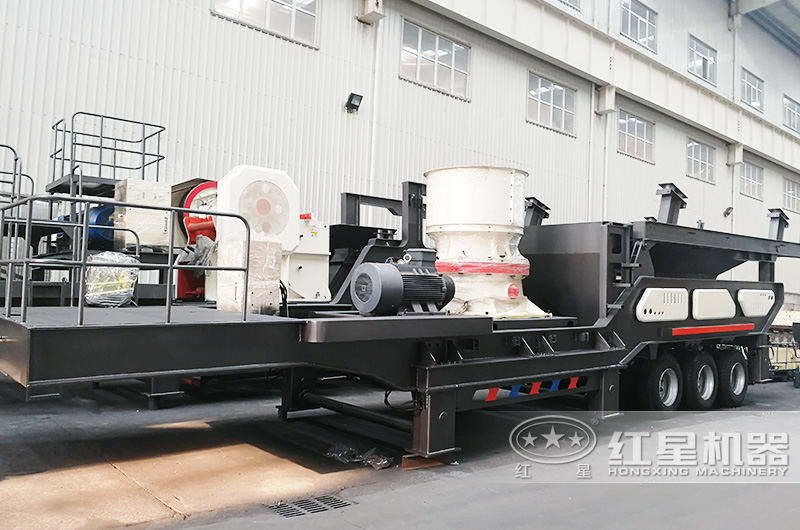 圓錐破車載制砂機(jī)，產(chǎn)量高針片狀少